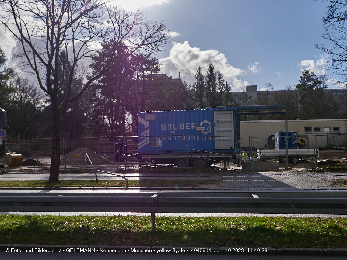 10.01.2023 - Baustelle an der Quiddestraße Haus für Kinder in Neuperlach